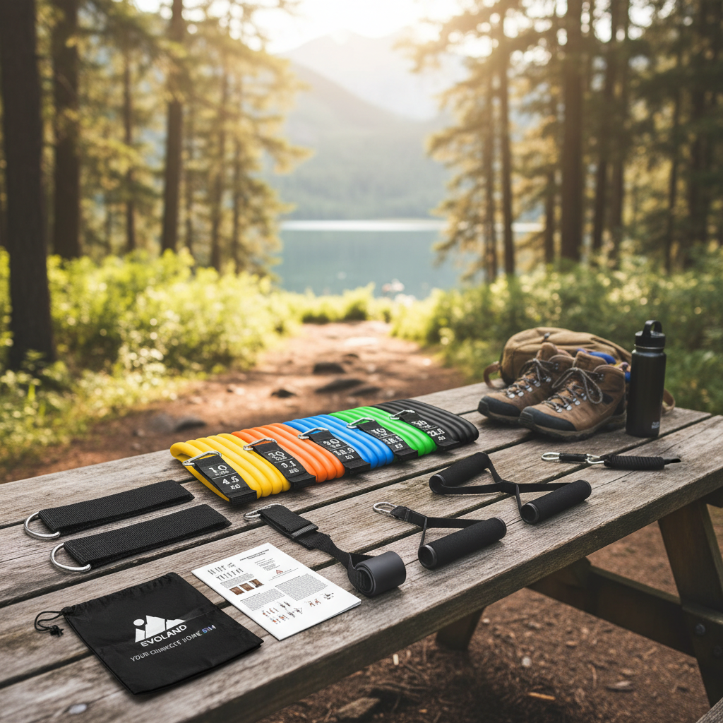 Resistance Bands Set, Workout Bands with Handles, Door Anchor, Ankle Straps and Carry Bag, Exercise Bands for Shape Body and Home Workouts